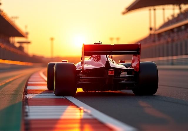 Monoplace de course sur un circuit de prestige